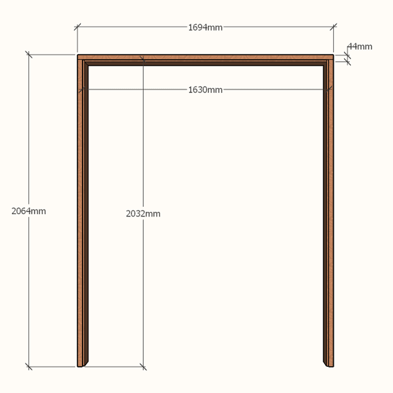 Double Door Jamb 1630 x 2032