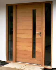 Horizontal slatted door