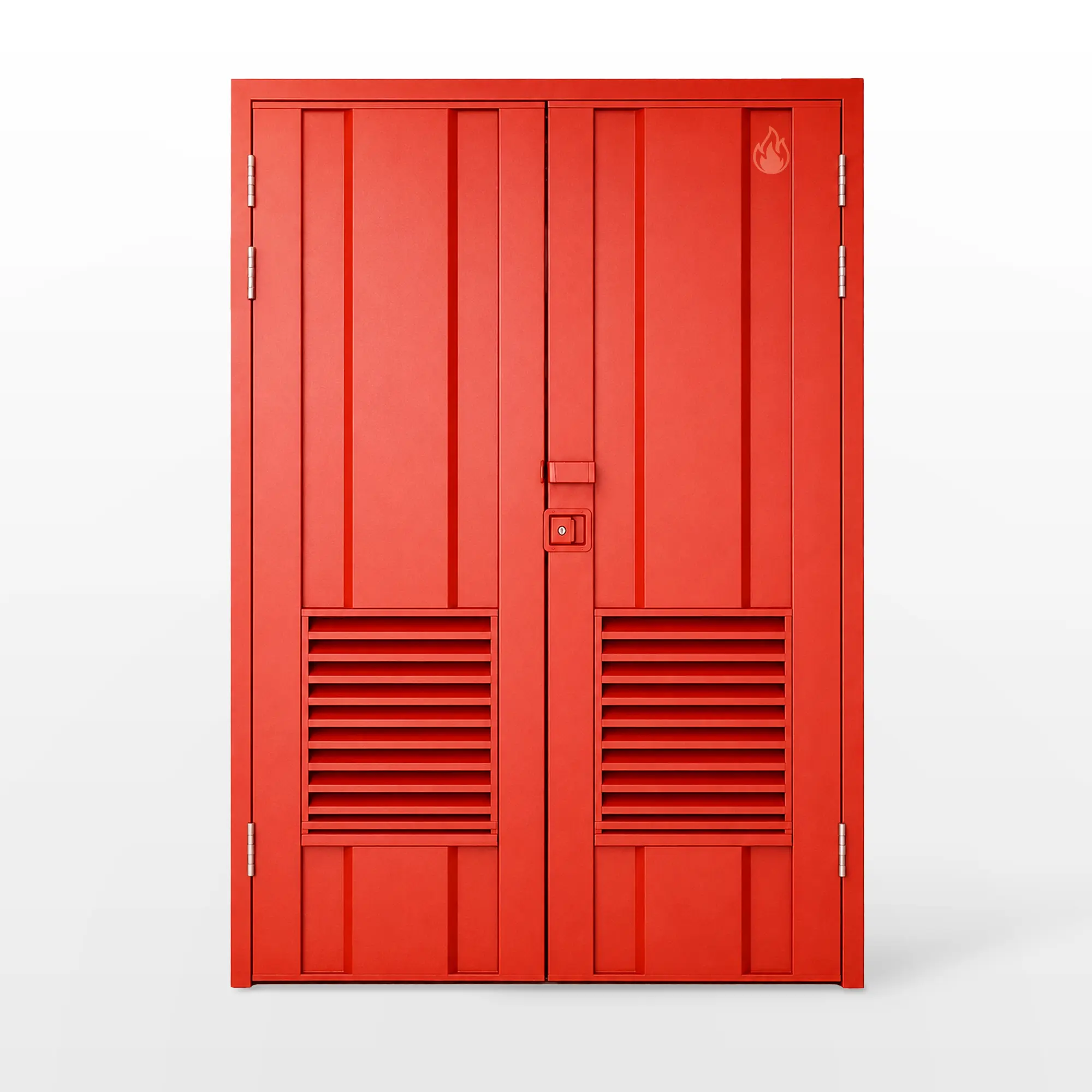 Double Door Red Transformer + Louvers Door