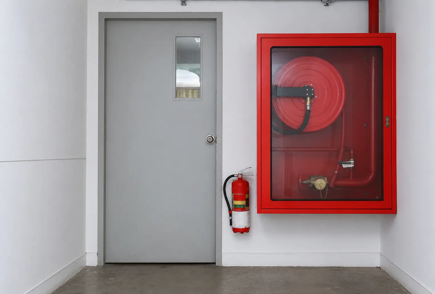 Grey Fire Escape Door LS